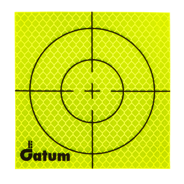For monitoring jobs where you need to leave targets in place for a long time, Datum supply a good value range of self-adhesive targets in various sizes. This reflective target is the largest available size at 100mm x 100mm.