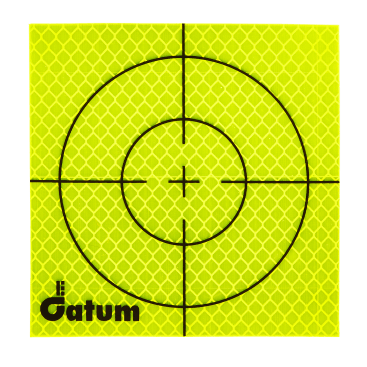 For monitoring jobs where you need to leave targets in place for a long time, Datum supply a good value range of self-adhesive targets in various sizes. This reflective target is the largest available size at 100mm x 100mm.