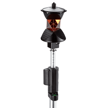 Datum DLT360 Degree Prism is a light-weight, passive reflector for use with Robotic Total Stations, providing efficient operation without the need for directing the reflector toward the instrument.